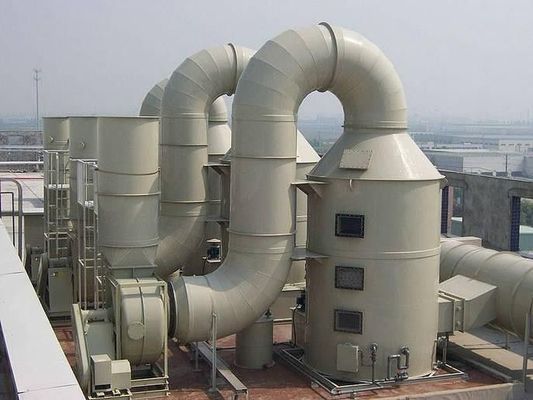 5 Kw パワーポンプ 粉塵洗浄塔 噴霧洗浄塔 白色またはカスタマイズ可能な色で排気ガス処理
