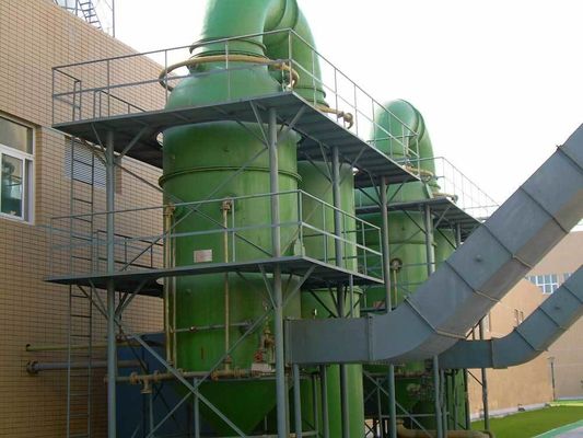 5 Kw パワーポンプ 粉塵洗浄塔 噴霧洗浄塔 白色またはカスタマイズ可能な色で排気ガス処理